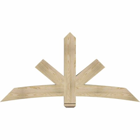 Ekena Millwork Alberta Rough Sawn Timber Gable Bracket, Douglas Fir, 72"W x 36"H x 6"D x 6"F, 12/12 Pitch GBW072X36X0606ALB00RDF